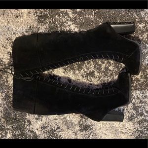 Black lace up boots